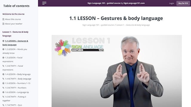 Learn Advanced Sign Language Online Guided Course