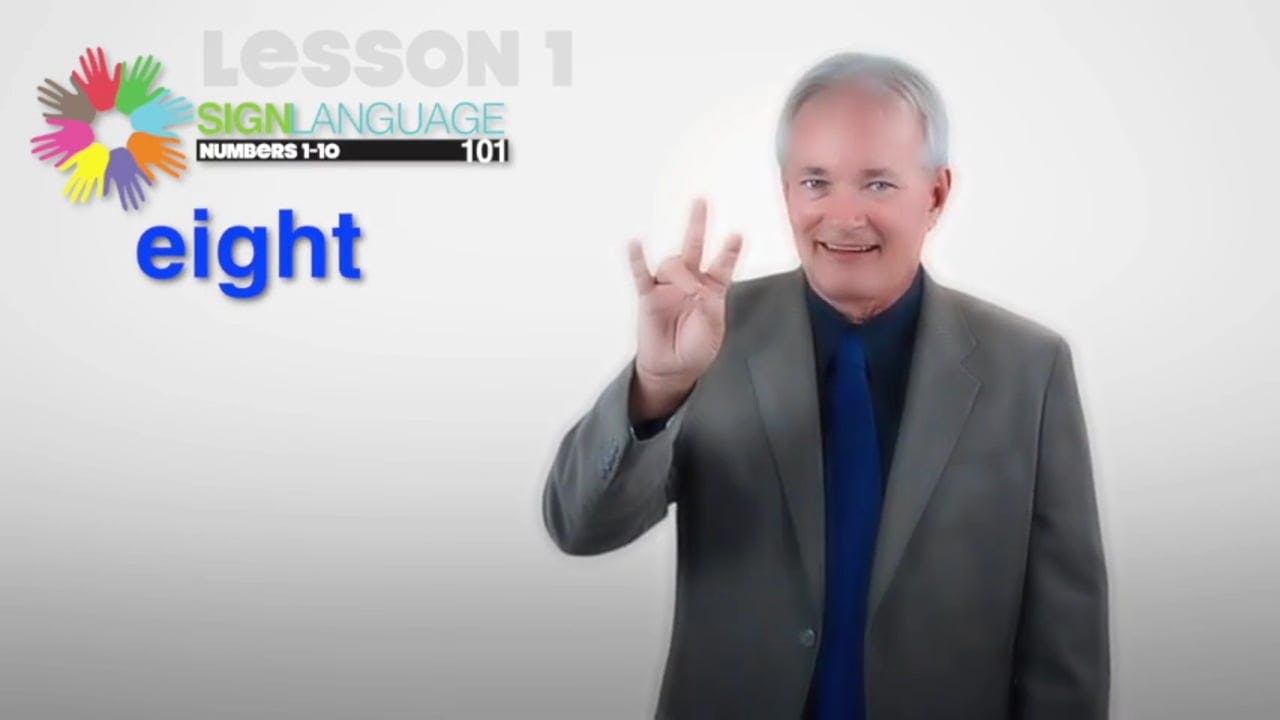 Learn about the numbers 1 to 10 with our free sign language video lesson taught by a Deaf ASL expert.