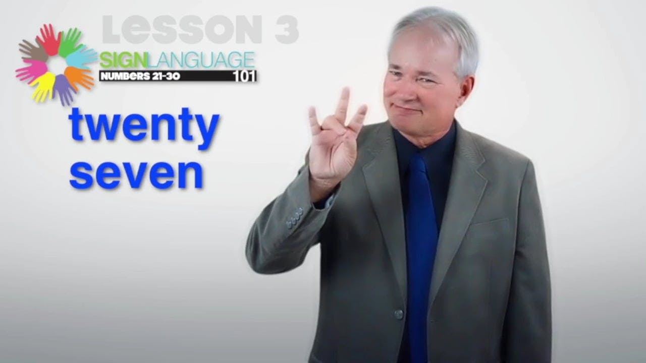 Learn about numbers 21 to 30 in ASL with our free sign language video lesson taught by a Deaf ASL expert.