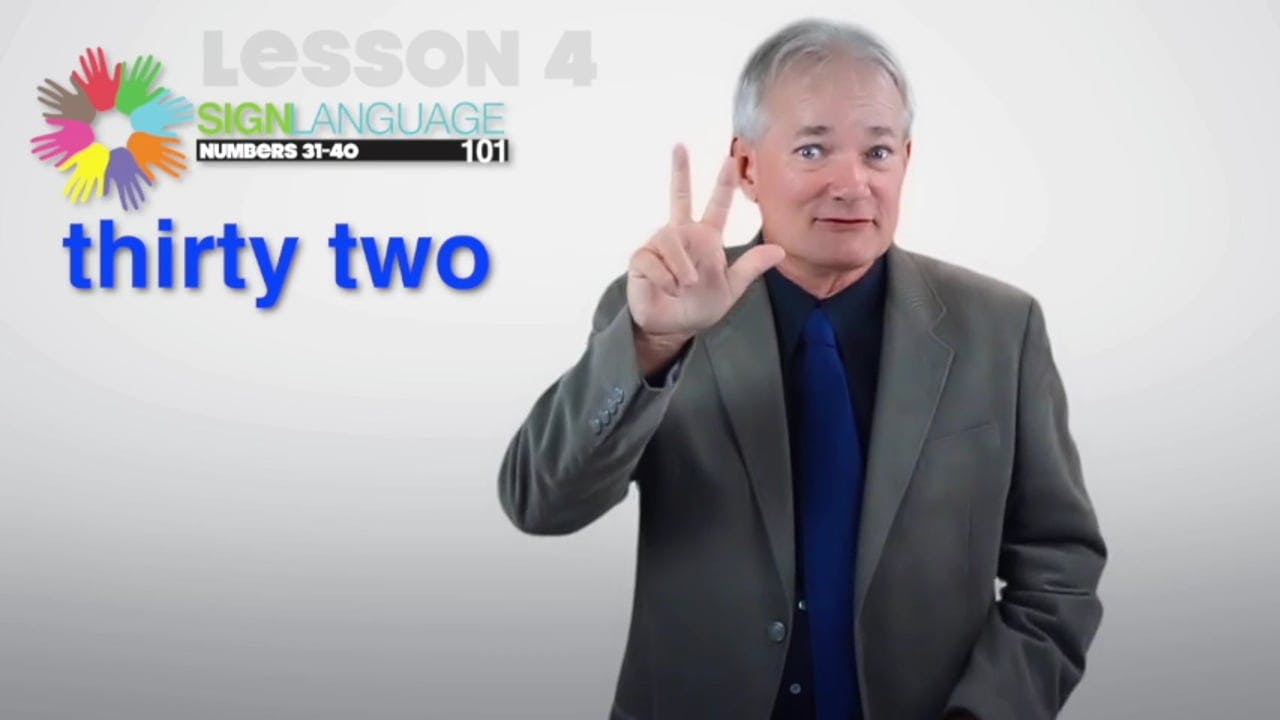 Learn about numbers 31 to 40 in ASL with our free sign language video lesson taught by a Deaf ASL expert.