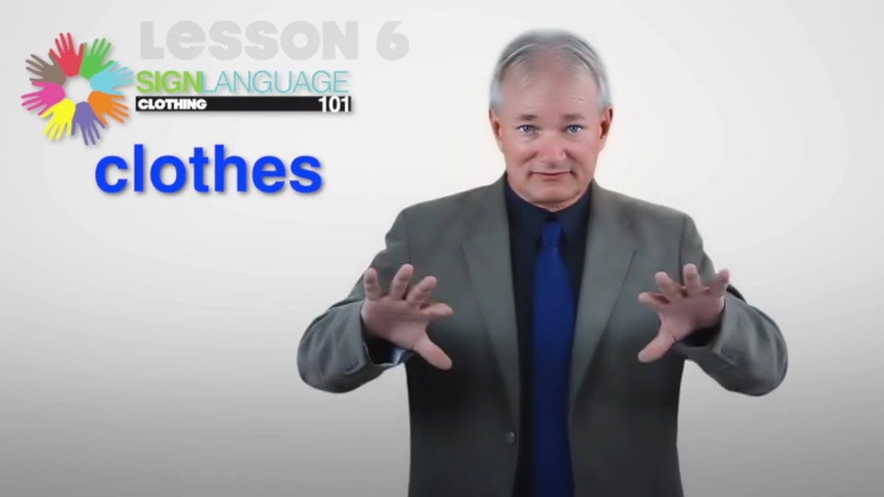 Learn about clothes in ASL with our free sign language video lesson taught by a Deaf ASL expert.