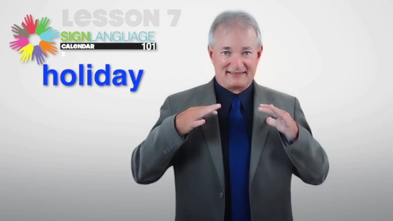 Learn about calendar words with our free sign language video lesson taught by a Deaf ASL expert.