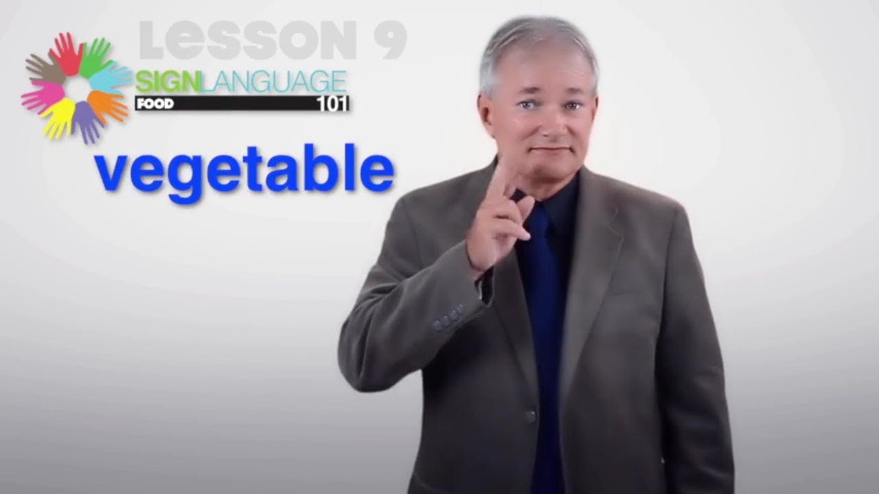 Learn about fruits & vegetables with our free sign language video lesson taught by a Deaf ASL expert.