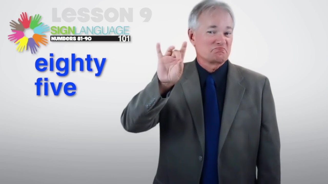 Learn about numbers 81 to 90 with our free sign language video lesson taught by a Deaf ASL expert.