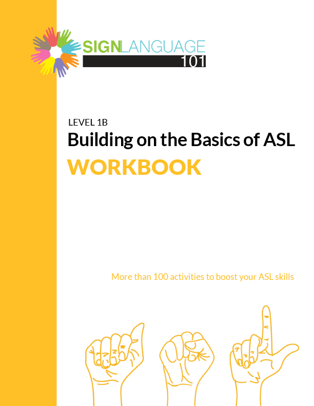 Sign Language 101 ASL Level 2 Course workbook cover