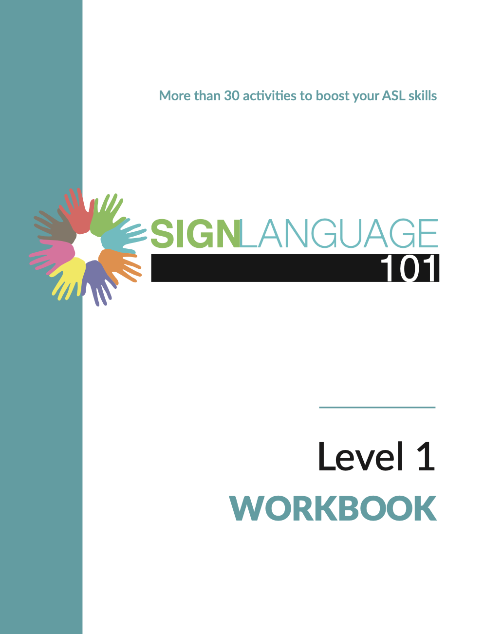 Sign Language 101 ASL Level 1 Course workbook cover