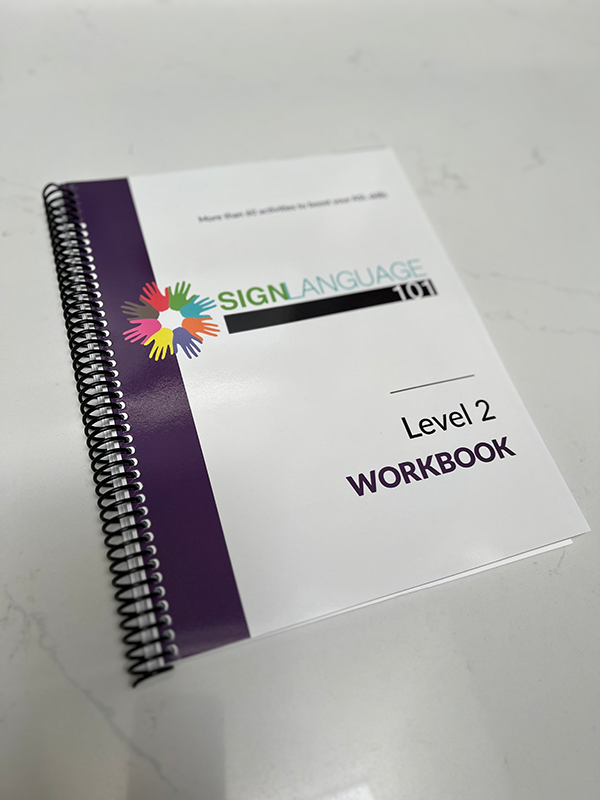 Photo of front cover of workbook